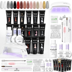 SAVILAND kit extensions gel ongles 15 couleurs, prêt à l'emploi pour une manucure à domicile.