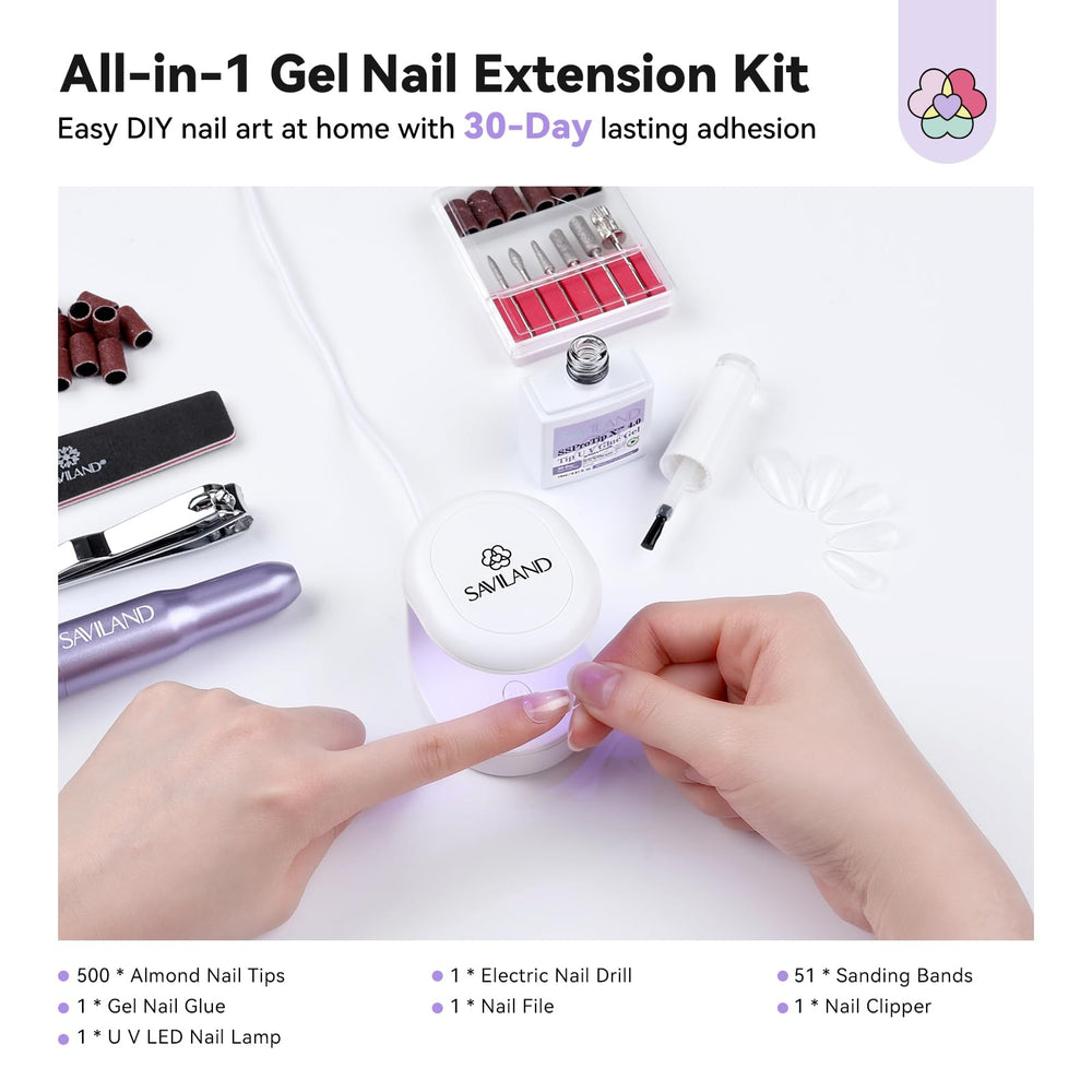 SAVILAND Pro Gel Kit: gel adhésif Nano pour une tenue durable.