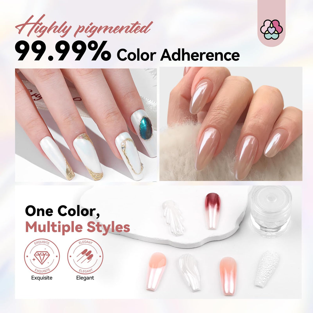 SAVILAND Kit poudre chrome ongles à domicile et en salon pour créativité.