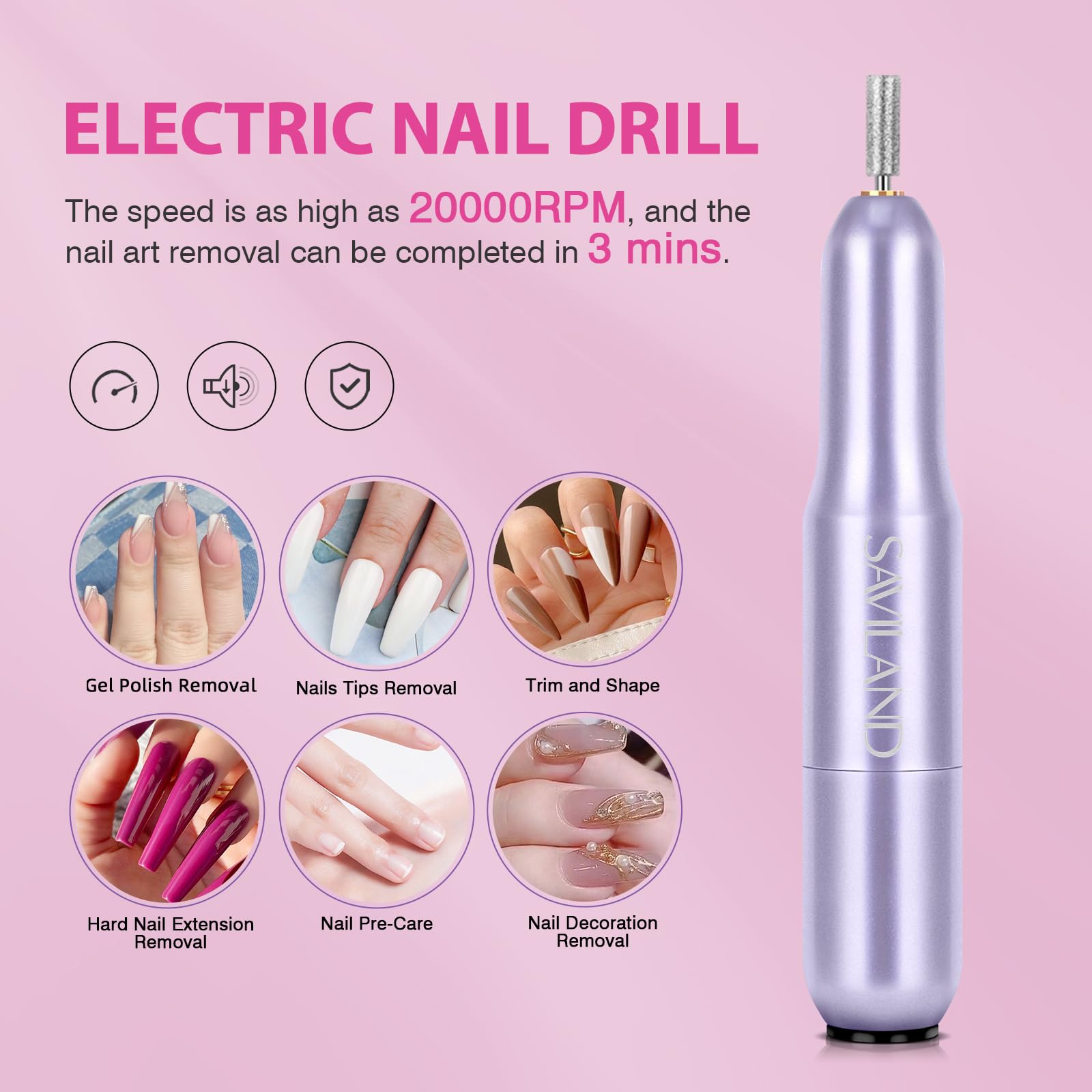Mini lampe UV SAVILAND pour fixation rapide des ongles