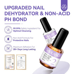 SAVILAND liant sans acide: formule douce favorisant une liaison durable entre ongle et vernis.