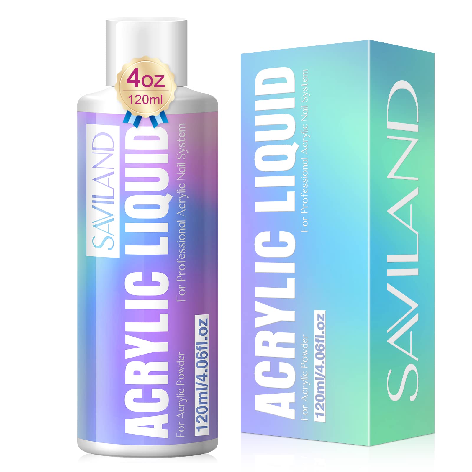 SAVILAND Liquide acrylique en bouteille 120 ml pour une application fluide.