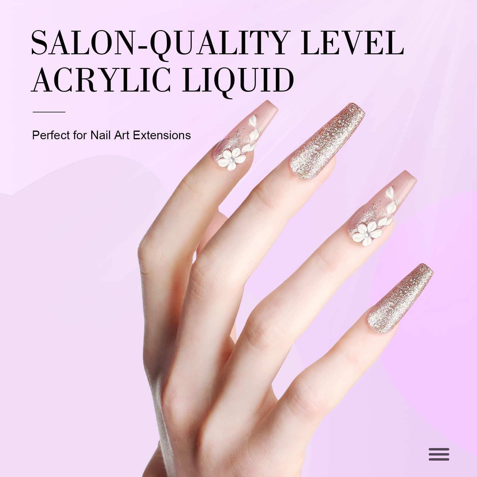SAVILAND Liquide Acrylique 500 ml, application rapide pour extensions d'ongles