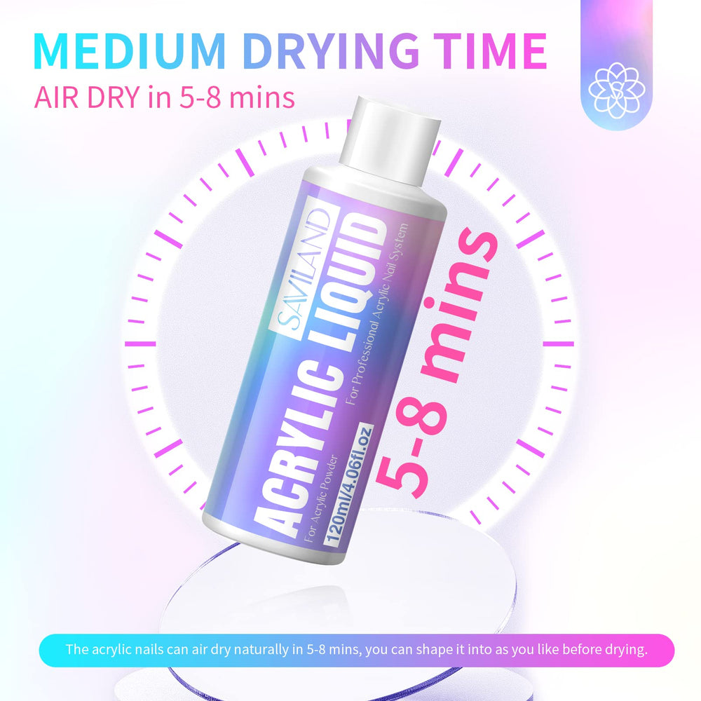 SAVILAND Liquide acrylique offre un temps de séchage maîtrisé entre 5 et 8 minutes.