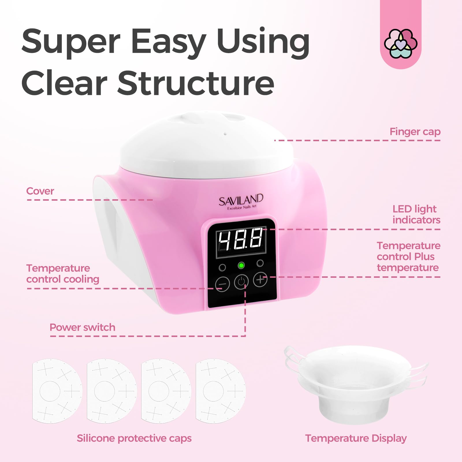 Matériaux PP et silicone doux pour une prise en main agréable