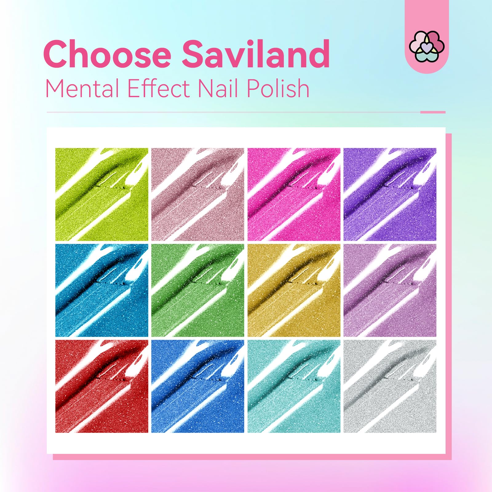 Close-up of the SAVILAND brush applying polish with smooth control.