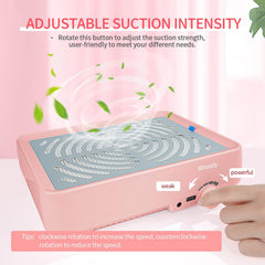 SAVILAND extracteur de poussière pour ongles avec filtre réutilisable et nettoyage facile.