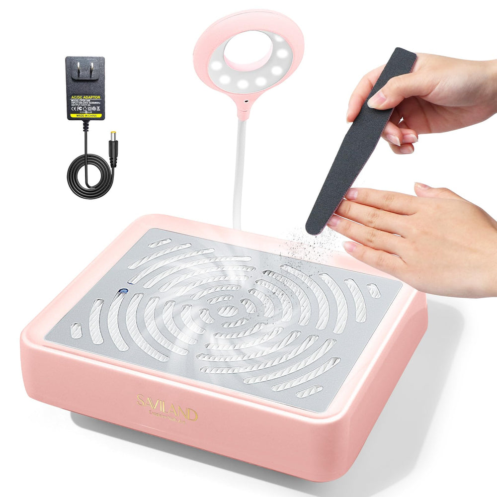 SAVILAND extracteur de poussière pour ongles avec lampe, poste propre lors du polissage.