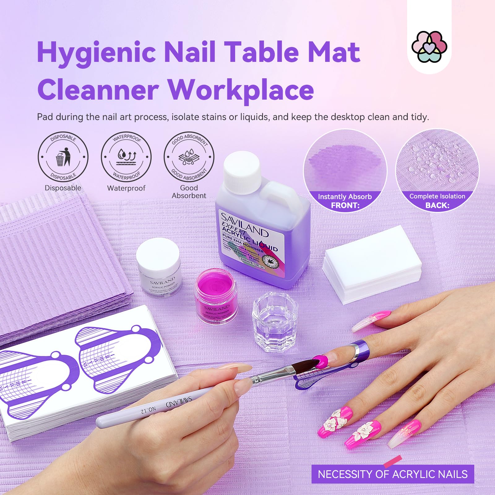 SAVILAND nail forms 100pcs for shaping extensions