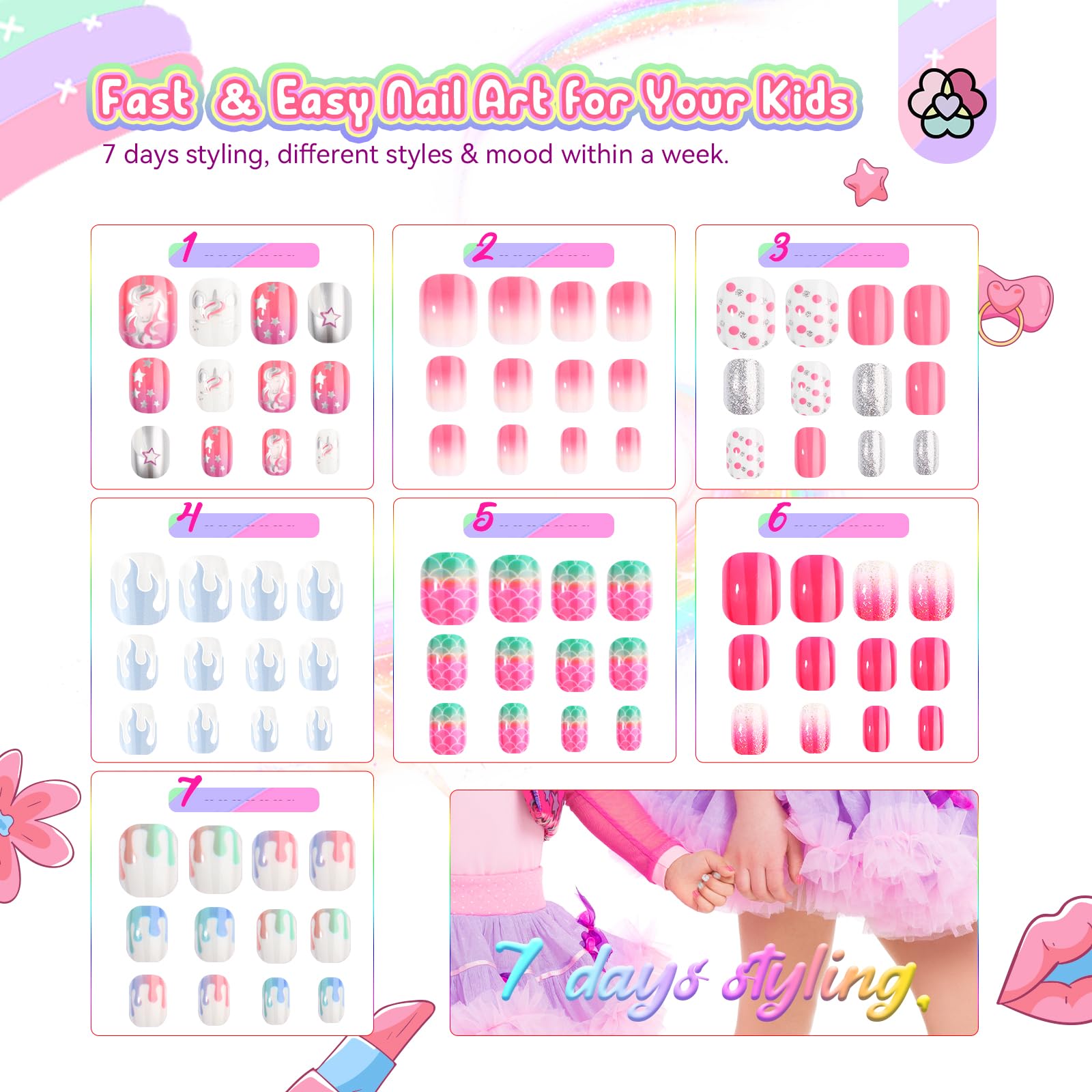 Ongles SAVILAND, motifs étoiles et paillettes, idéal pour fêtes.
