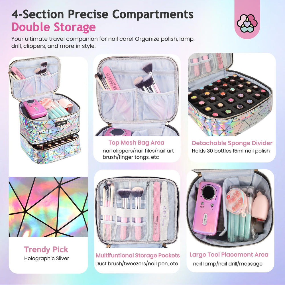 SAVILAND Organiseur compact pour outils et accessoires nail art.
