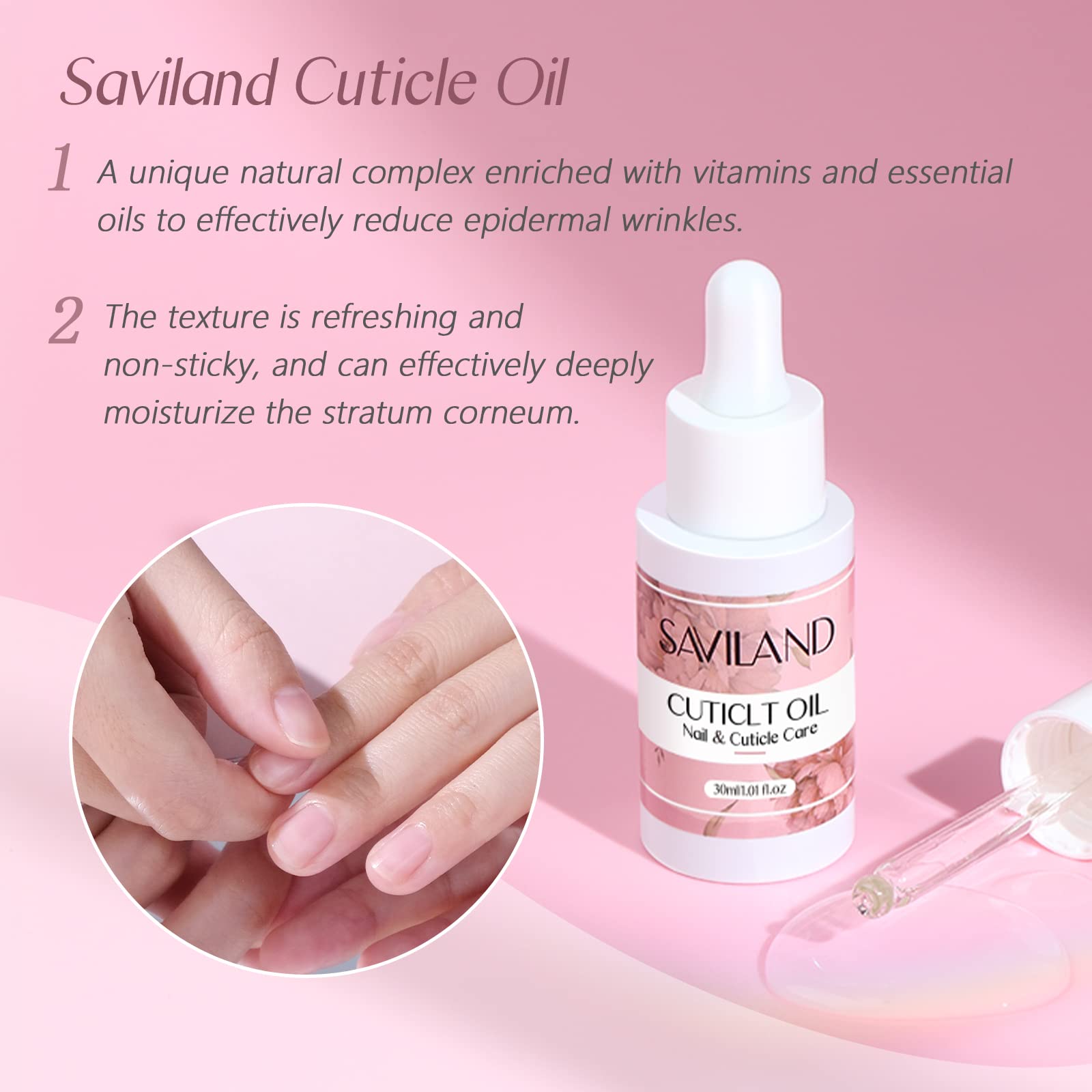 SAVILAND outils cuticule coupe-cuticules acier inox, outil précis pour retirer les cuticules.