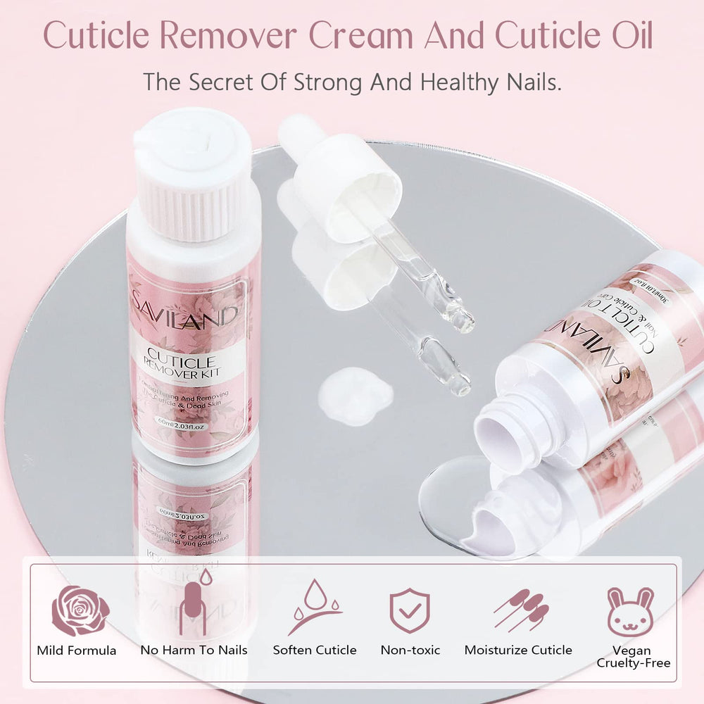 SAVILAND outils cuticule poussoir, accessoire pratique pour repousser les cuticules en douceur.
