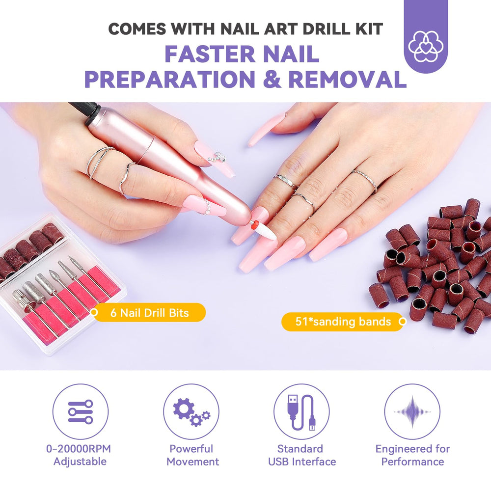 SAVILAND perceuse à ongles électrique avec embouts professionnels