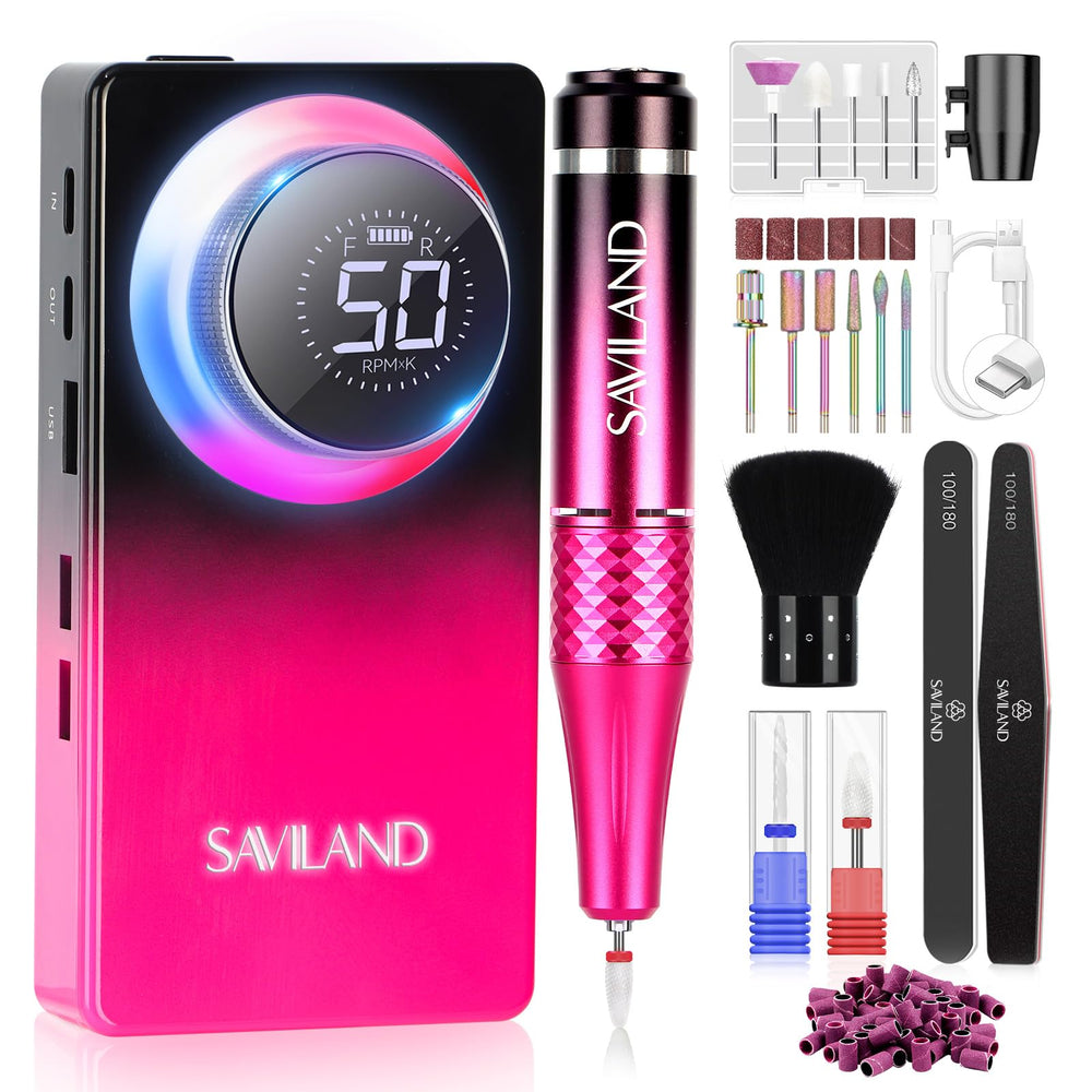 SAVILAND fraiseuse sans fil montre moteur puissant pour retrait rapide des ongles en acrylique