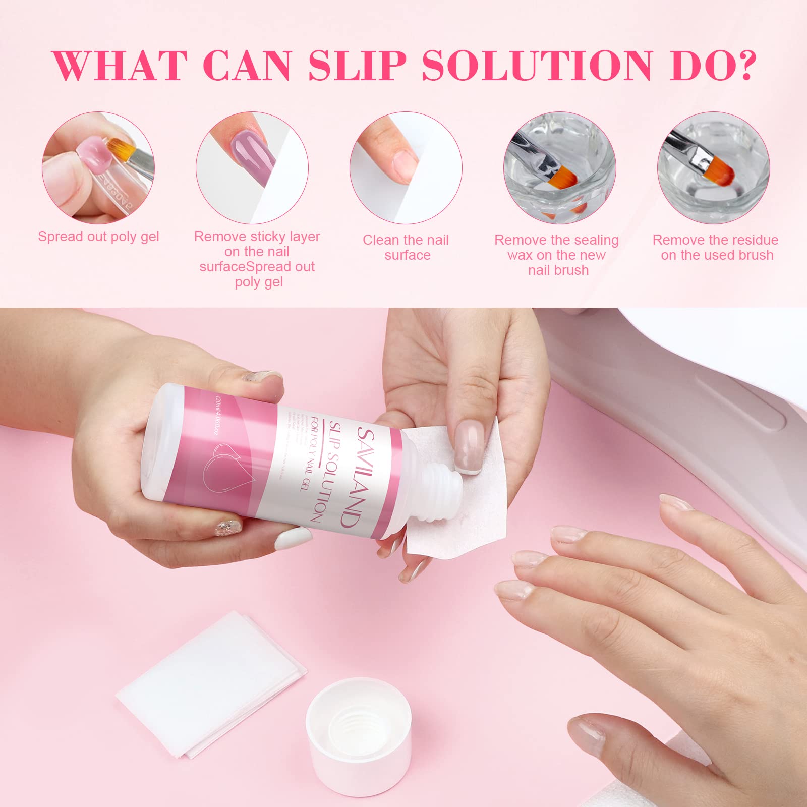 SAVILAND pinceau art-nail utilisé pour façonner le gel lors du nail art.
