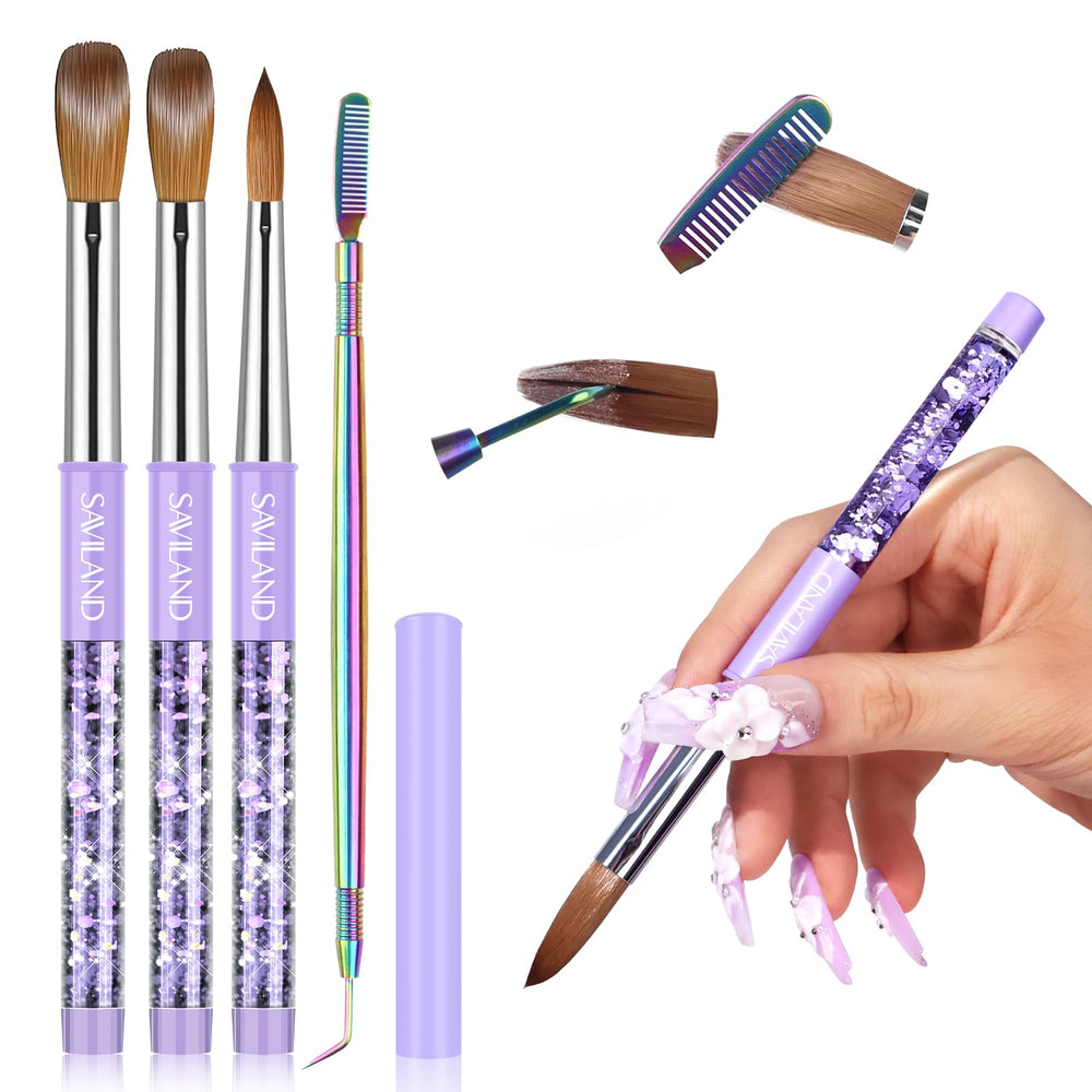 SAVILAND pinceaux acrylique Kolinsky taille 6 pour précision.