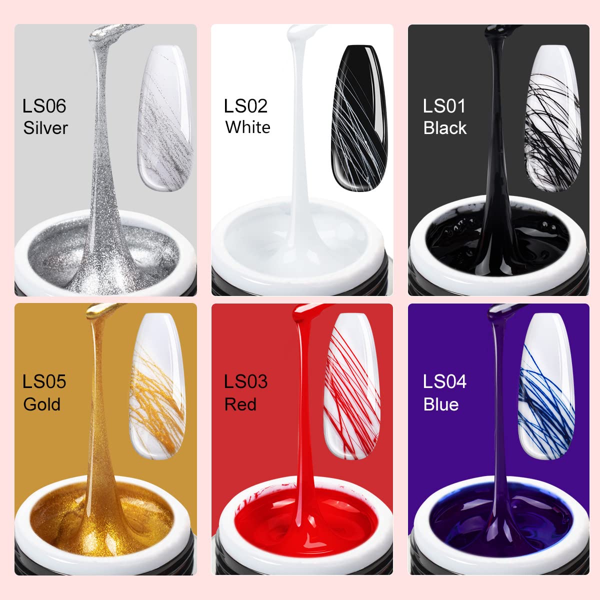 SAVILAND pinceaux nail art 3 pieces pour fini precis.