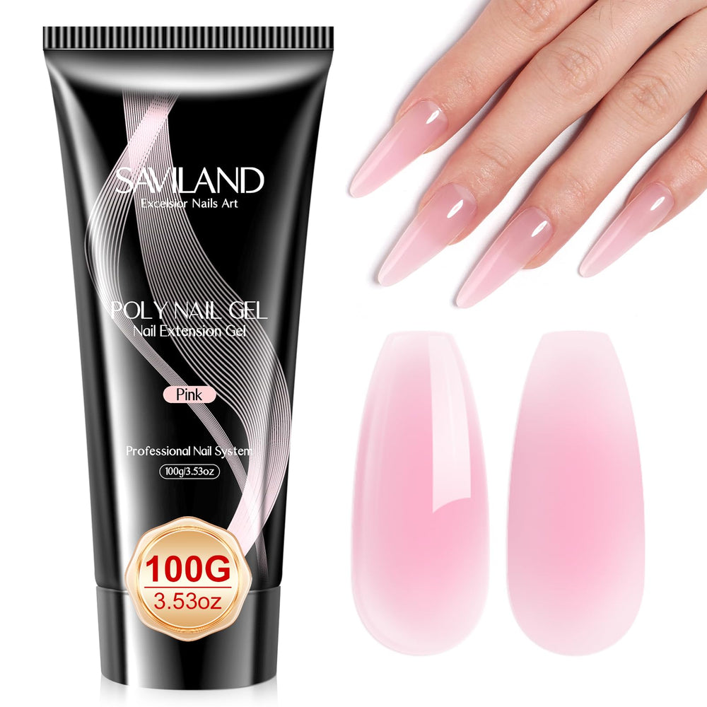 SAVILAND Poly Gel 100 g rose, extension durable pour ongles.