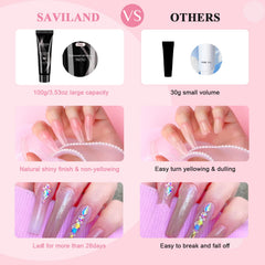SAVILAND Poly Gel 100 g rose, idéal pour un nail art pro.