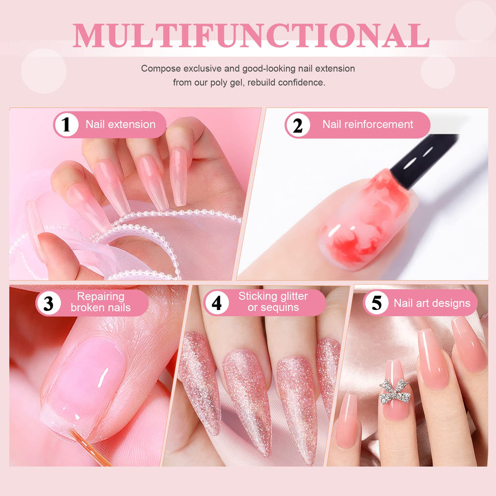 SAVILAND Poly Gel 100 g rose, peut être mélangé avec d’autres gels.