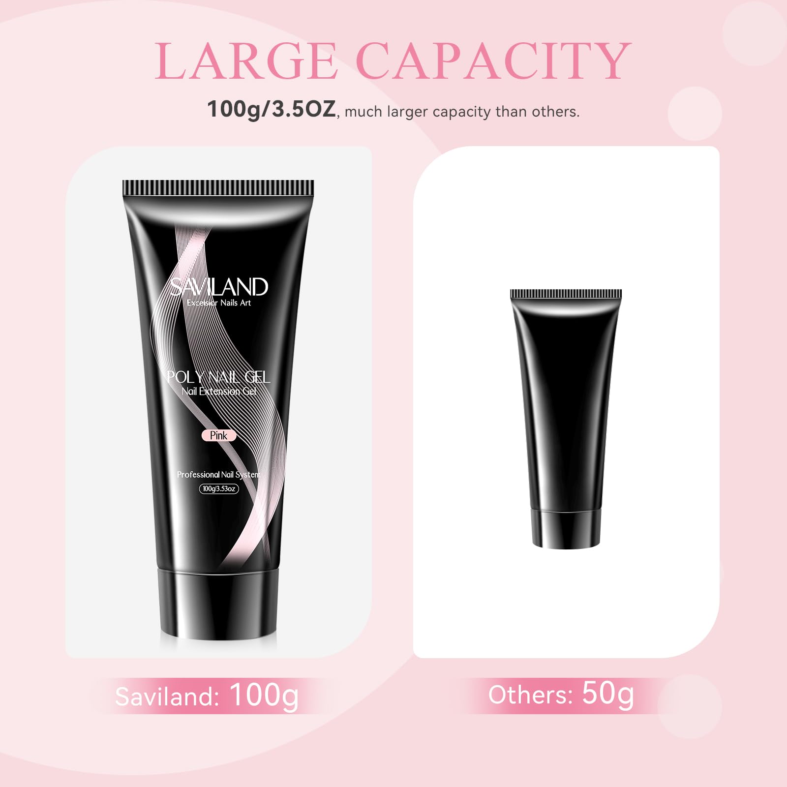 SAVILAND Poly Gel 100 g rose, application guidée et rapide.