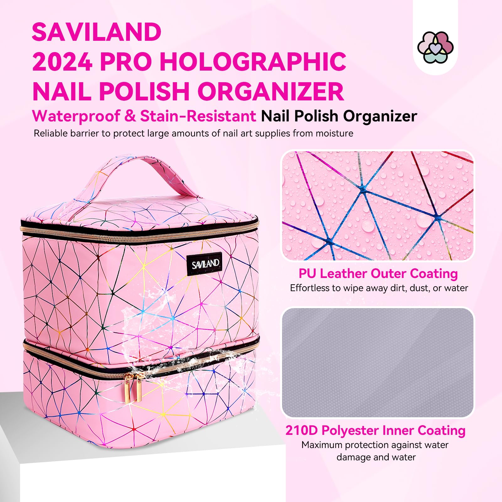 SAVILAND Portabilité du sac-vernis, idéal pour transport rapide en déplacement.