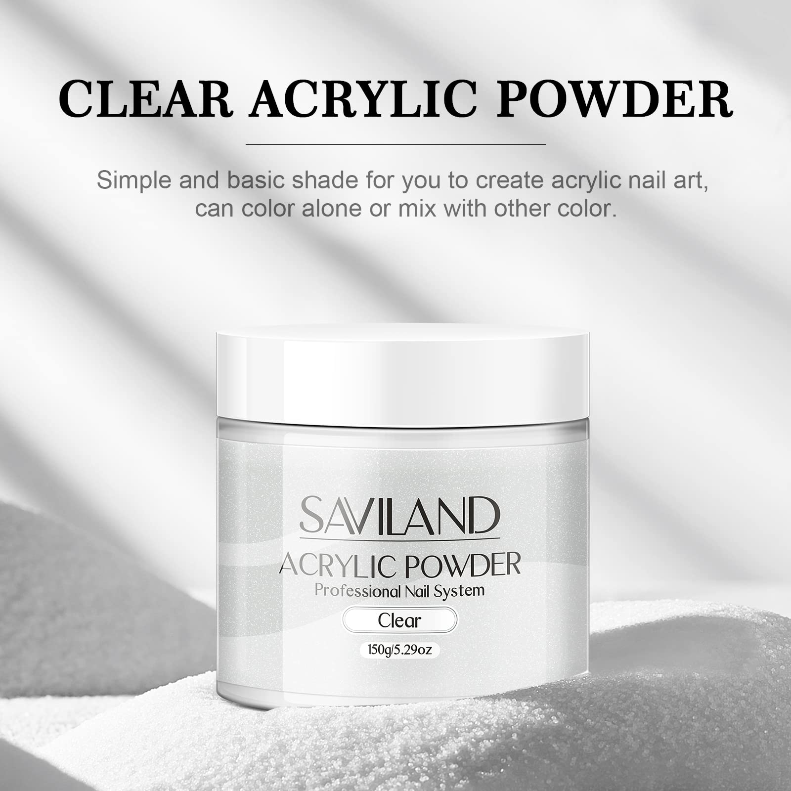Saviland poudre acrylique pour arts des ongles et extensions.