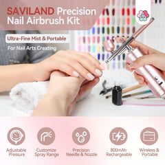 SAVILAND Aérographe Ongles pression reglable 18-25 psi.