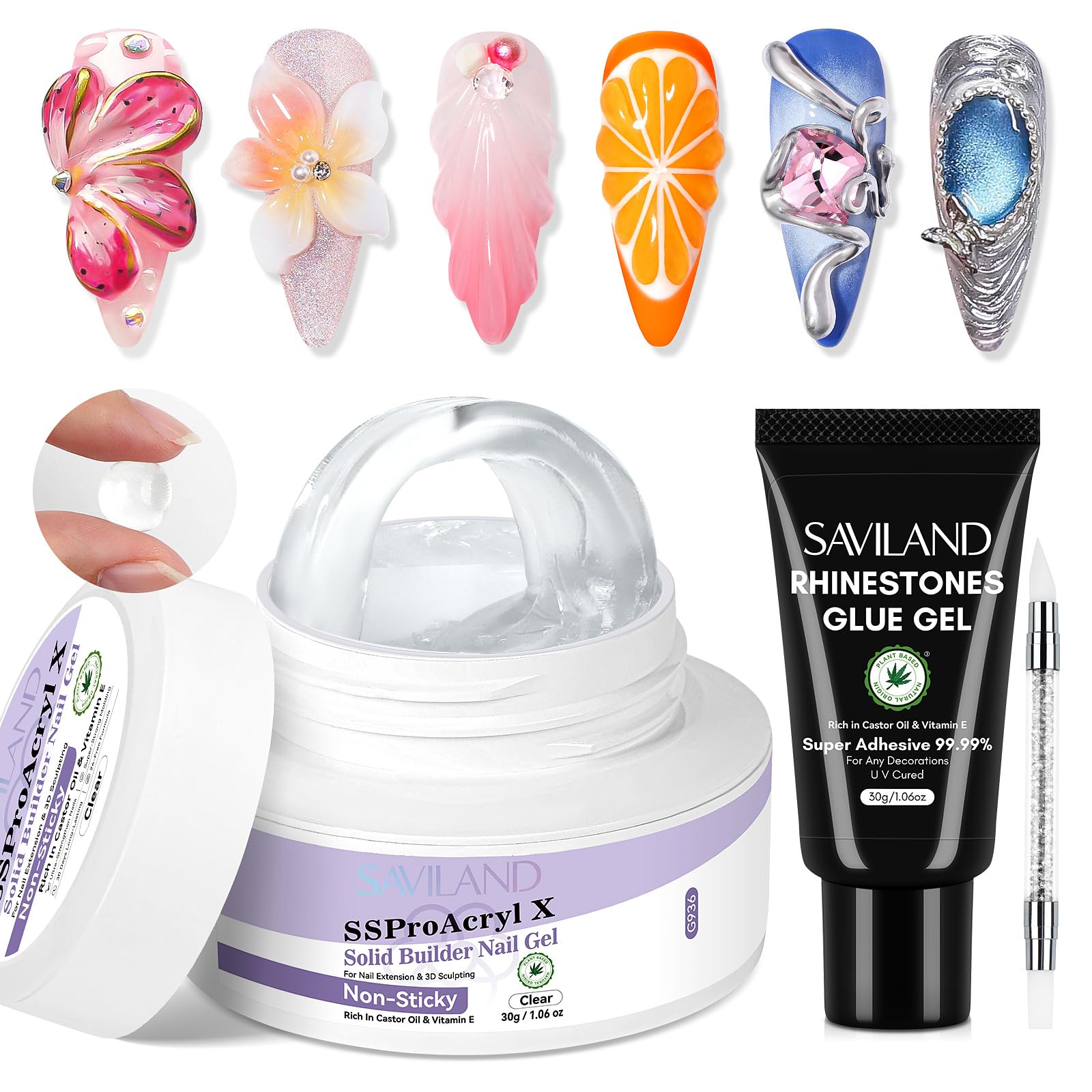 SAVILAND Pro Gel Builder extension clair, facile à modeler pour des ongles personnalisés