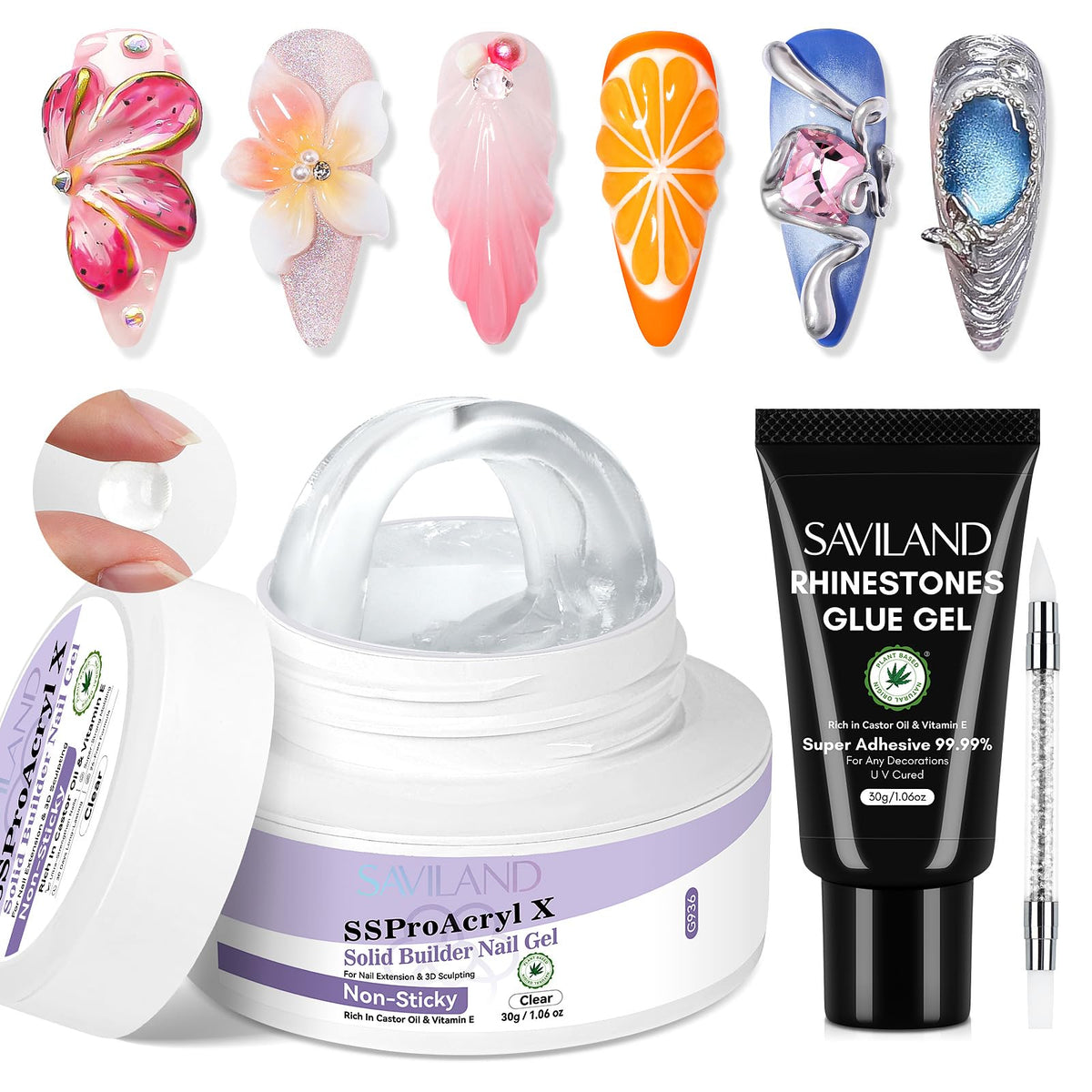 SAVILAND Pro Gel Builder extension clair, facile à modeler pour des ongles personnalisés