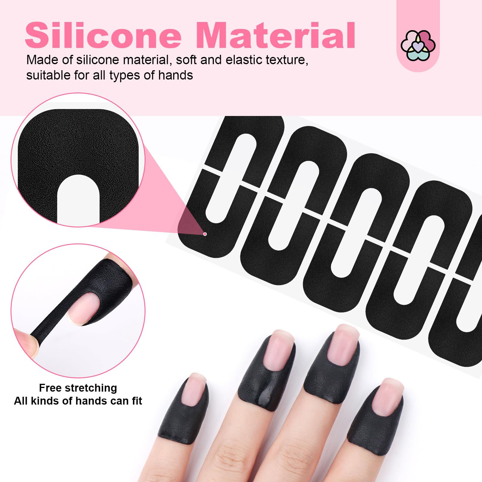 Sans découpe, s'adapte parfaitement sur ongles et cuticules.