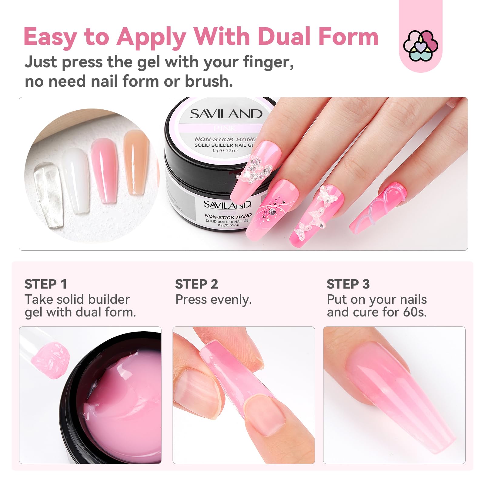 SAVILAND solid builder gel tools for precise application
