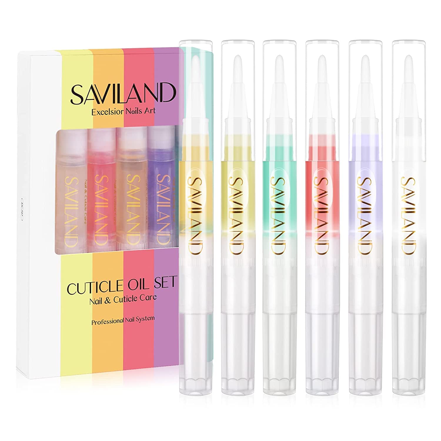 SAVILAND Stylo huile-cuticule: emballage élégant prêt à l’emploi pour soin rapide.