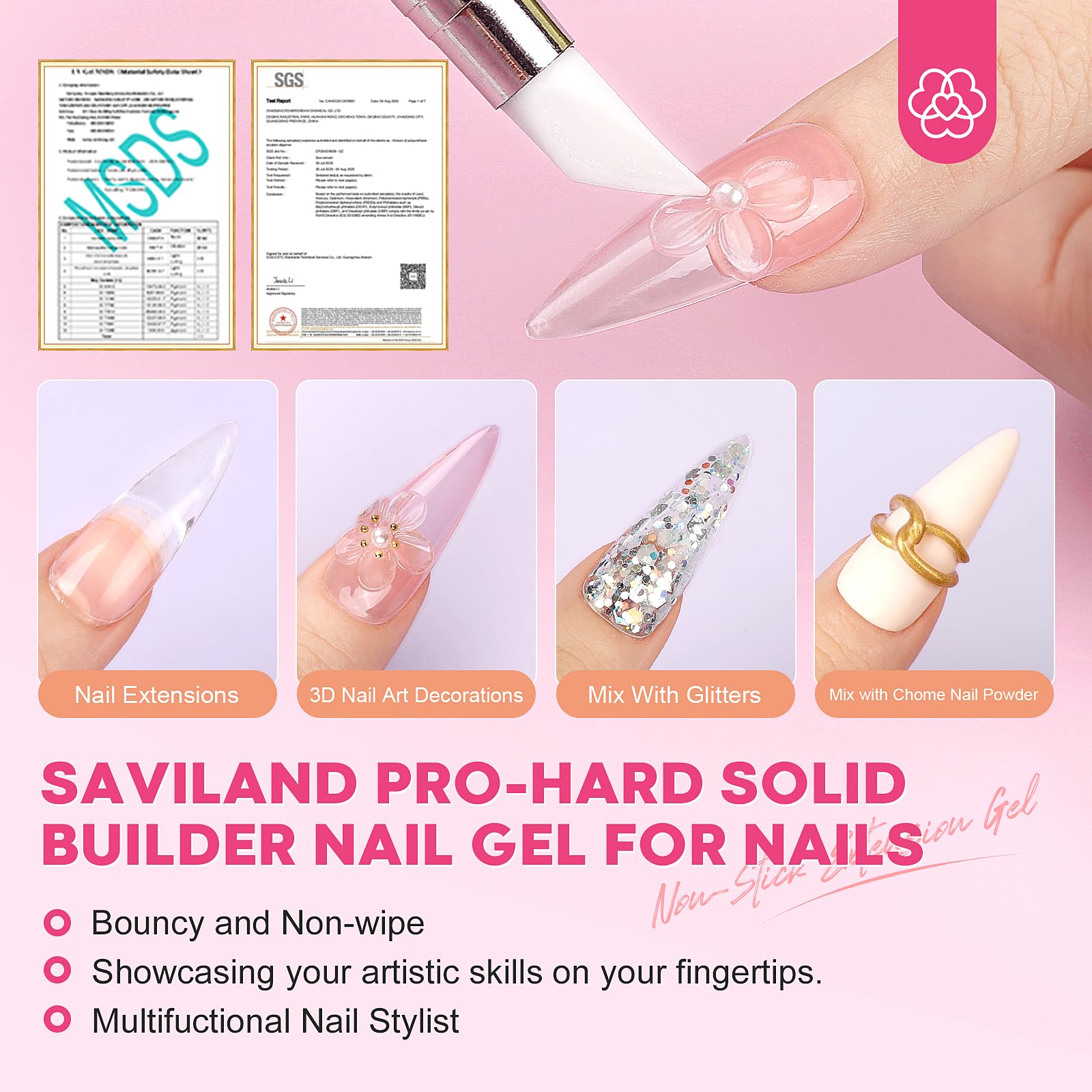 Stylo silicone double-tête SAVILAND pour une sculpture précise des ongles.