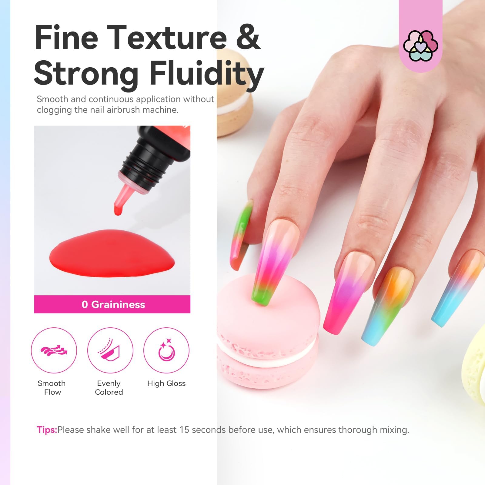 SAVILAND Gel Vernis Aérographe, art des ongles et tamponnage pour des looks personnalisés.