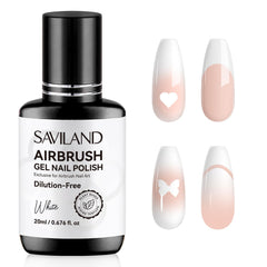 SAVILAND Vernis Gel Blanc, application homogène pour des ongles impeccables.