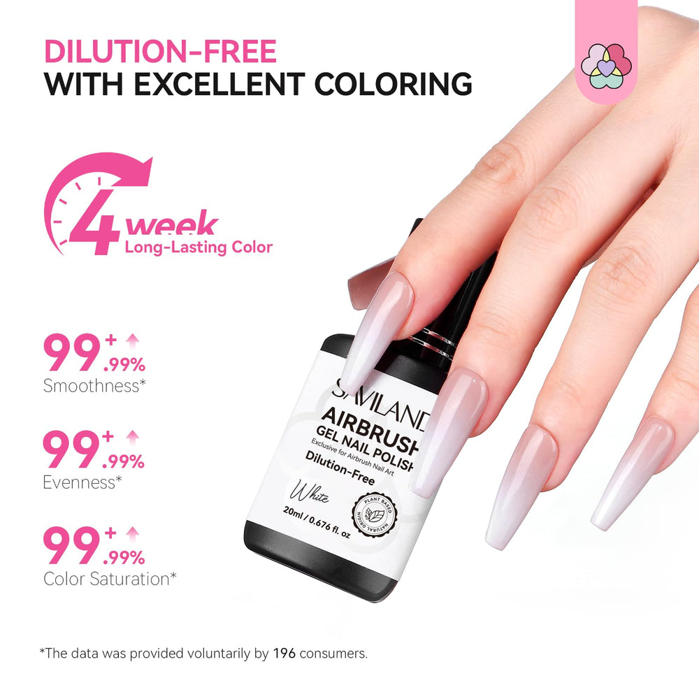 Vernis blanc ombré SAVILAND idéal pour des transitions douces sur les ongles.