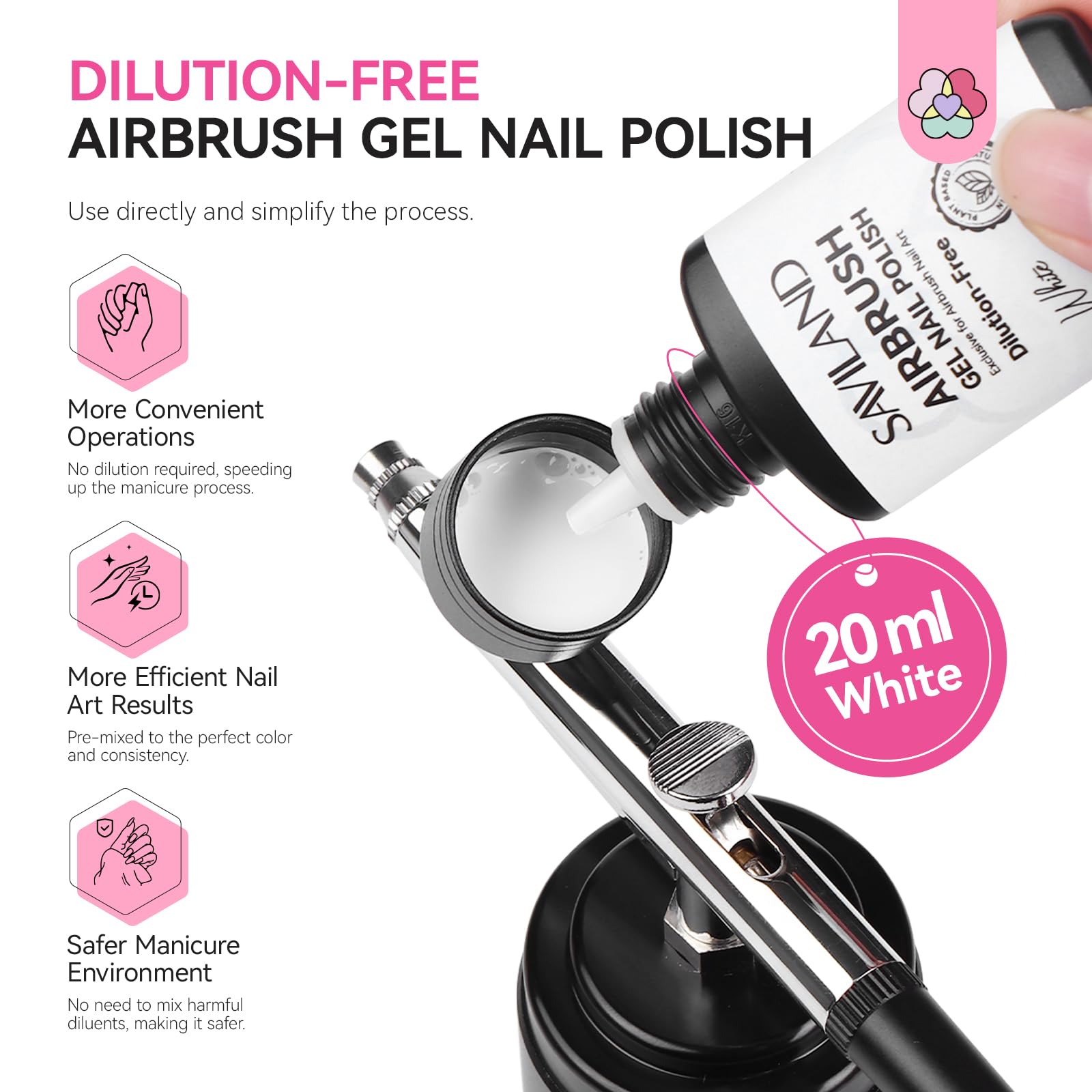 SAVILAND Sans dilution, vernis blanc pour une finition nette.