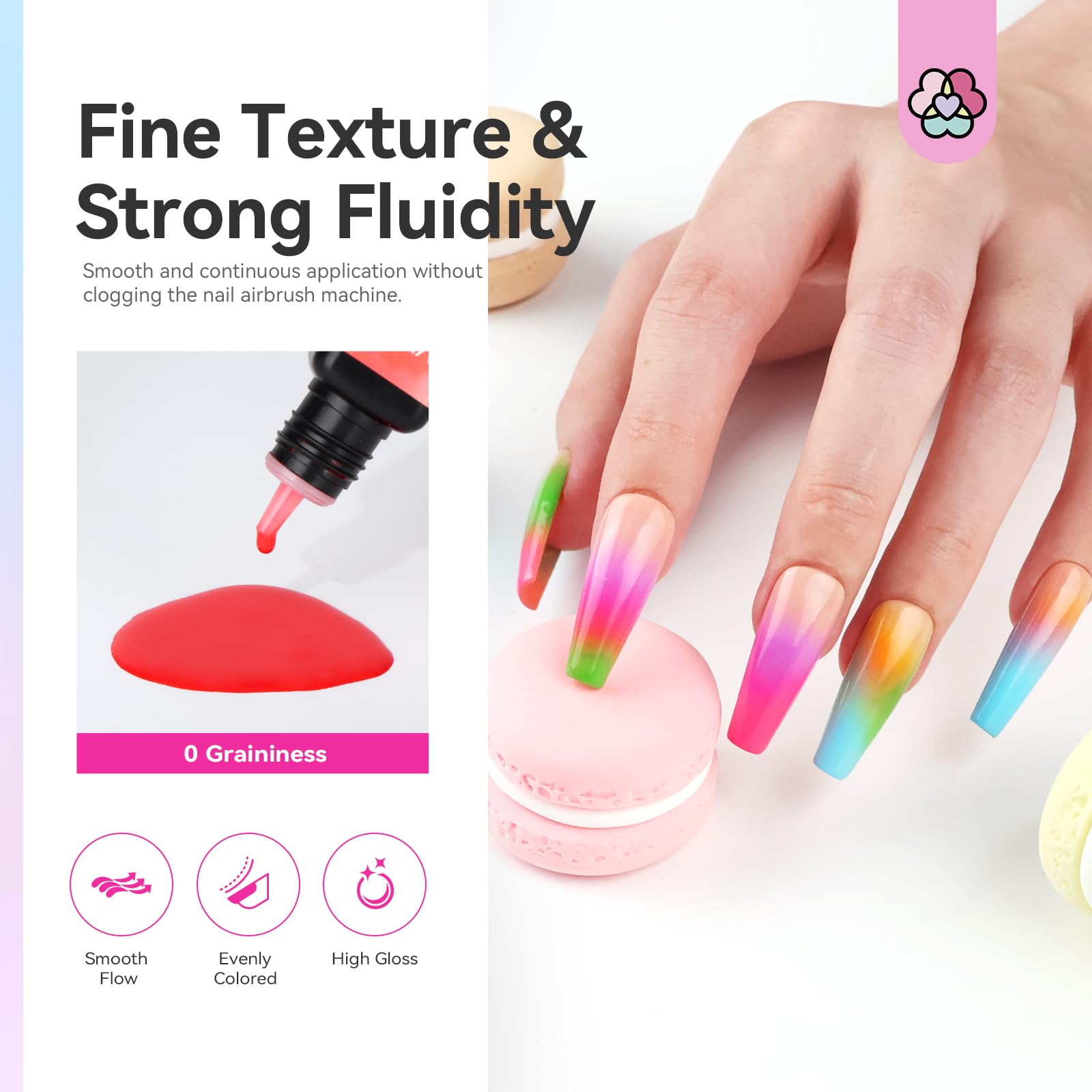 SAVILAND Vernis Gel Airbrush pour dégradés et motifs variés.