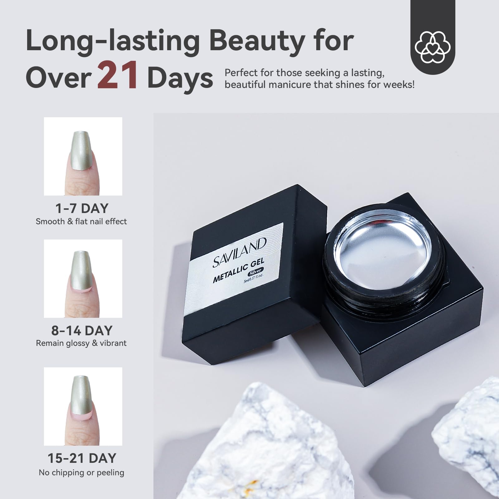 SAVILAND Manucure chrome longue tenue jusqu’à 21 jours