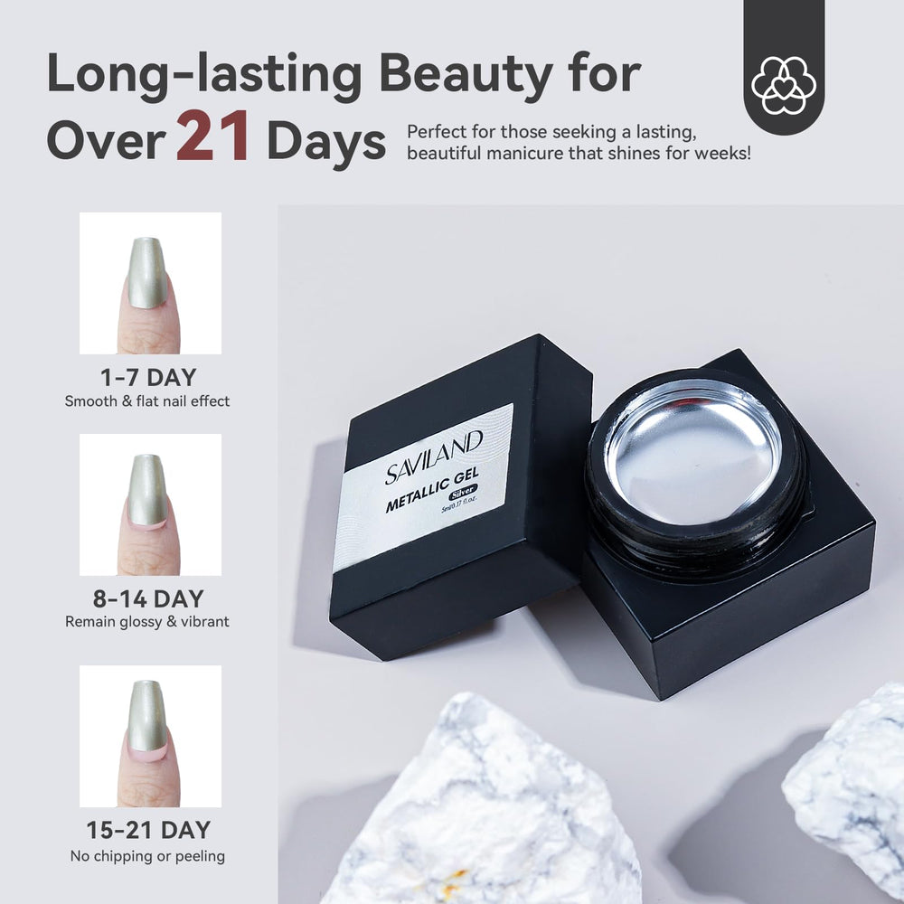 SAVILAND Manucure chrome longue tenue jusqu’à 21 jours