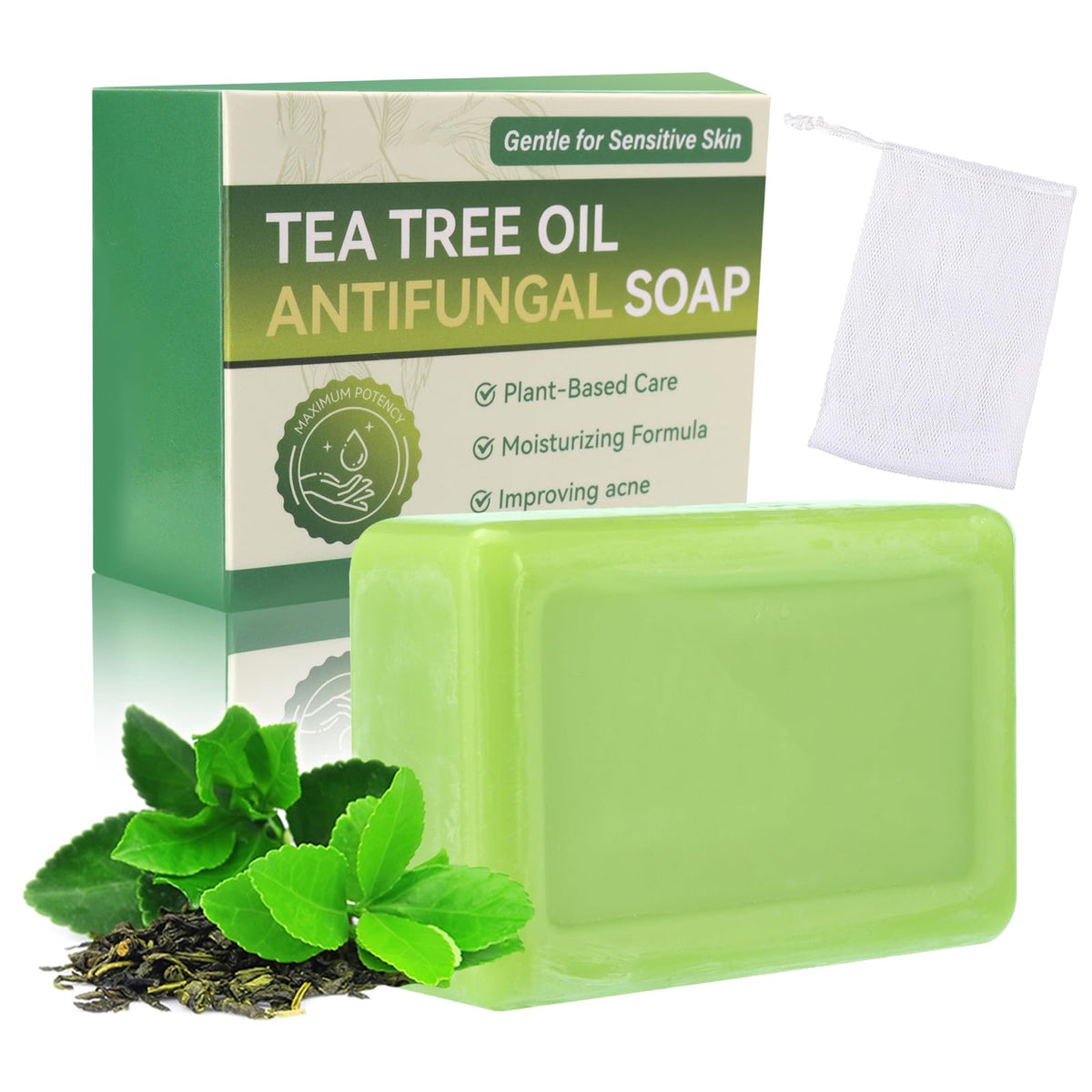 Savon Arbre à Thé, barre relief pieds, apaise les irritations et neutralise les odeurs du quotidien.