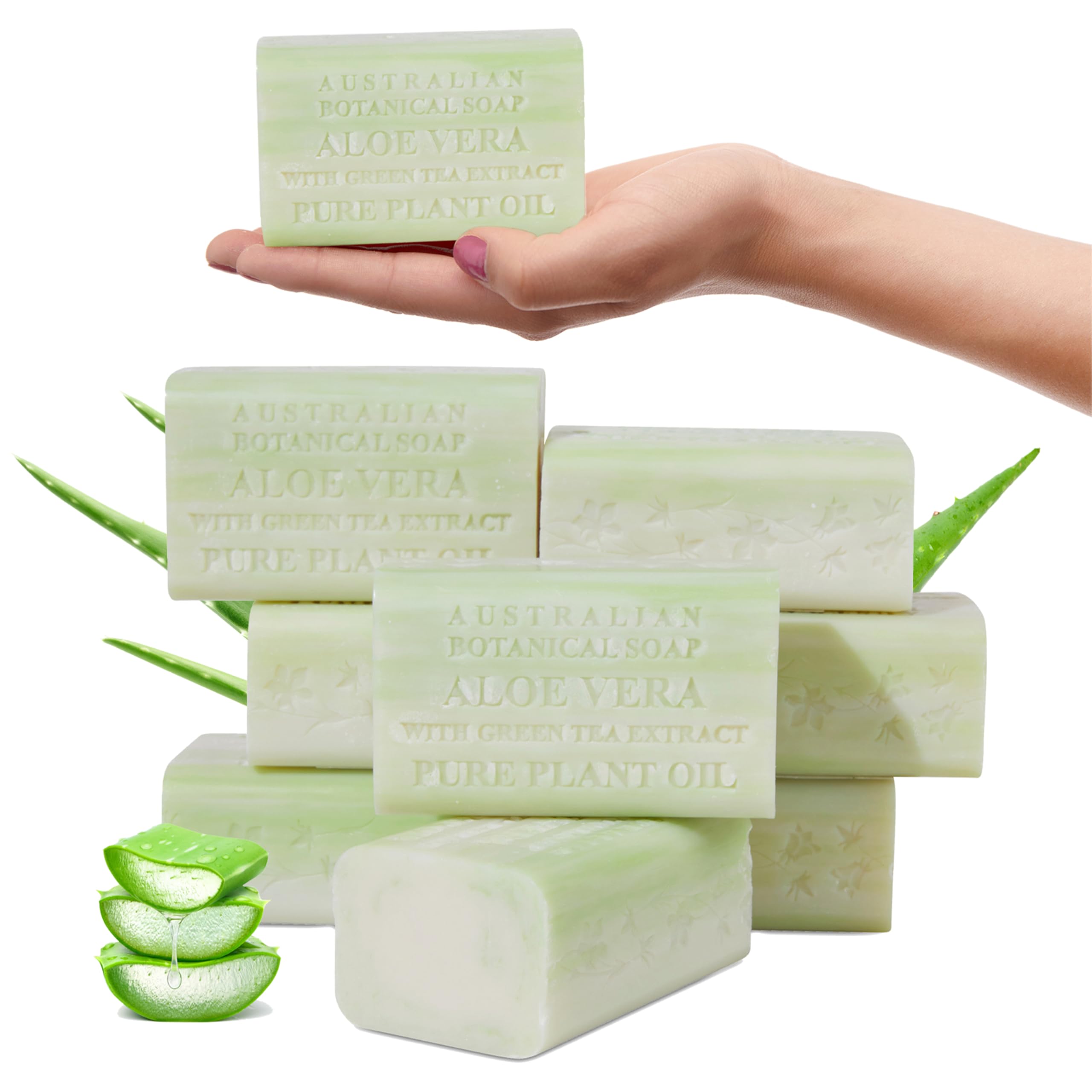 Savon Australian Botanical Soap : barre Aloe Vera et Thé Vert, soin doux et nourrissant