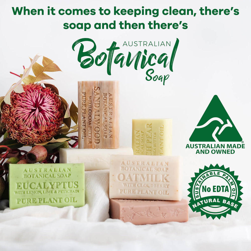 Savon Australian Botanical Soap : triple broyage offrant mousse longue durée