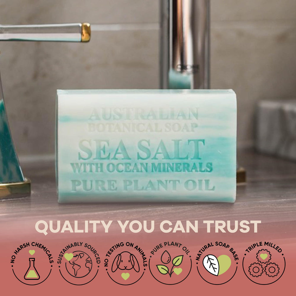 Australian Botanical Soap – rinçage-propre-barre, se rince sans résidu et laisse peau satinée