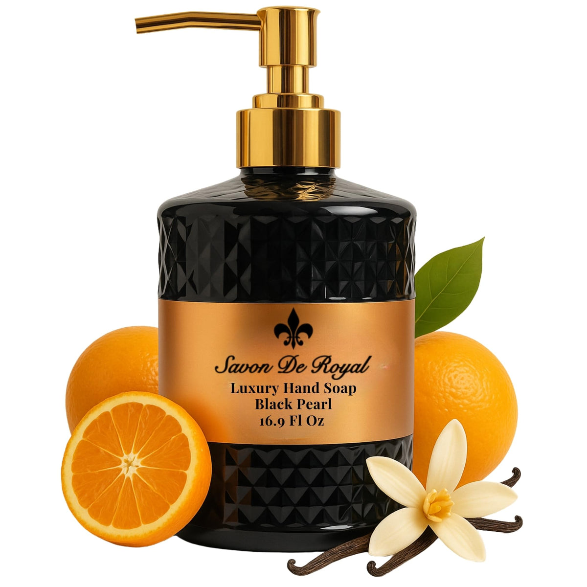 Savon De Royal, bouteille luxueuse vanille-orange, lavage agréable.