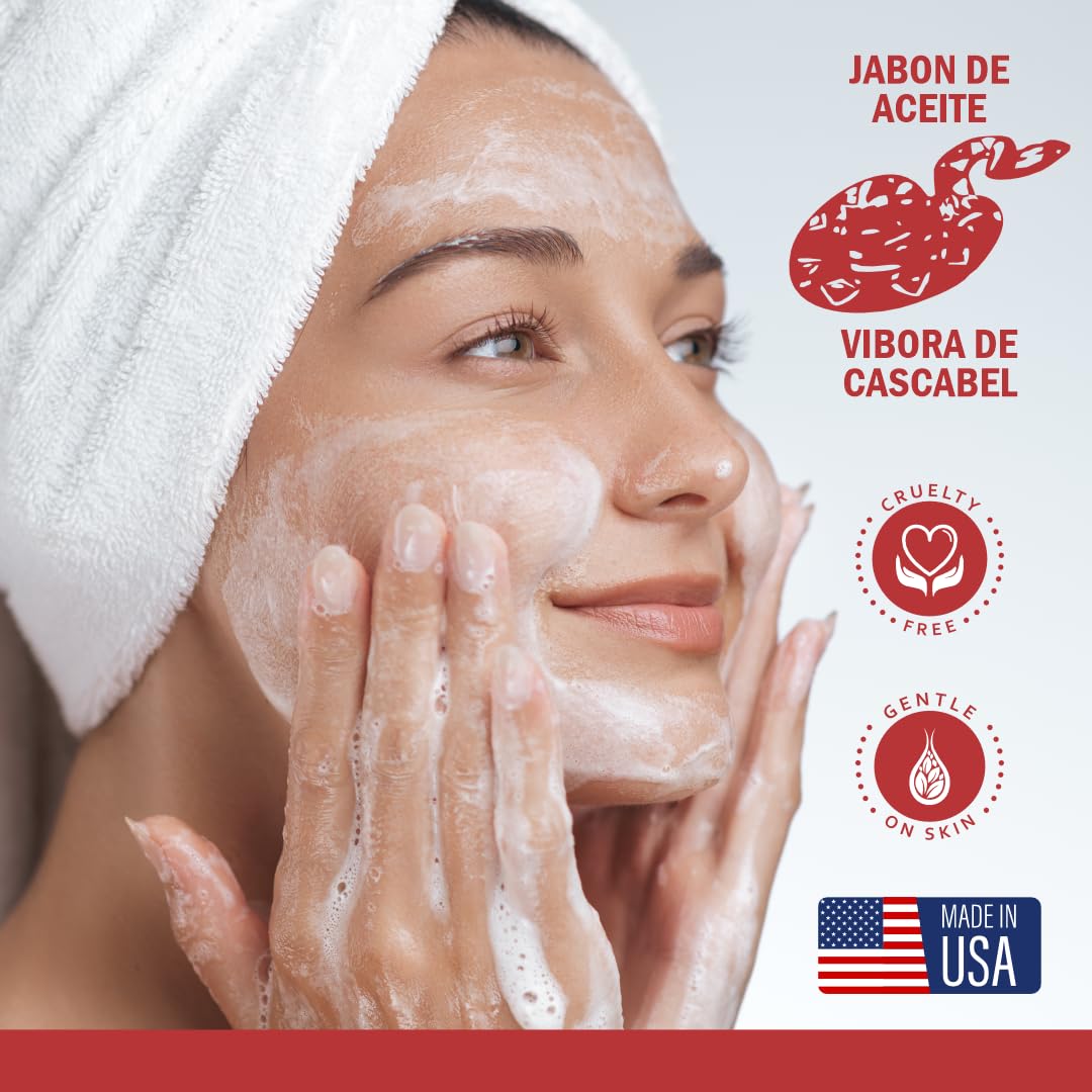 JABON DE ACEITE VIBORA DE CASCABEL – packaging élégant et soin délicat.