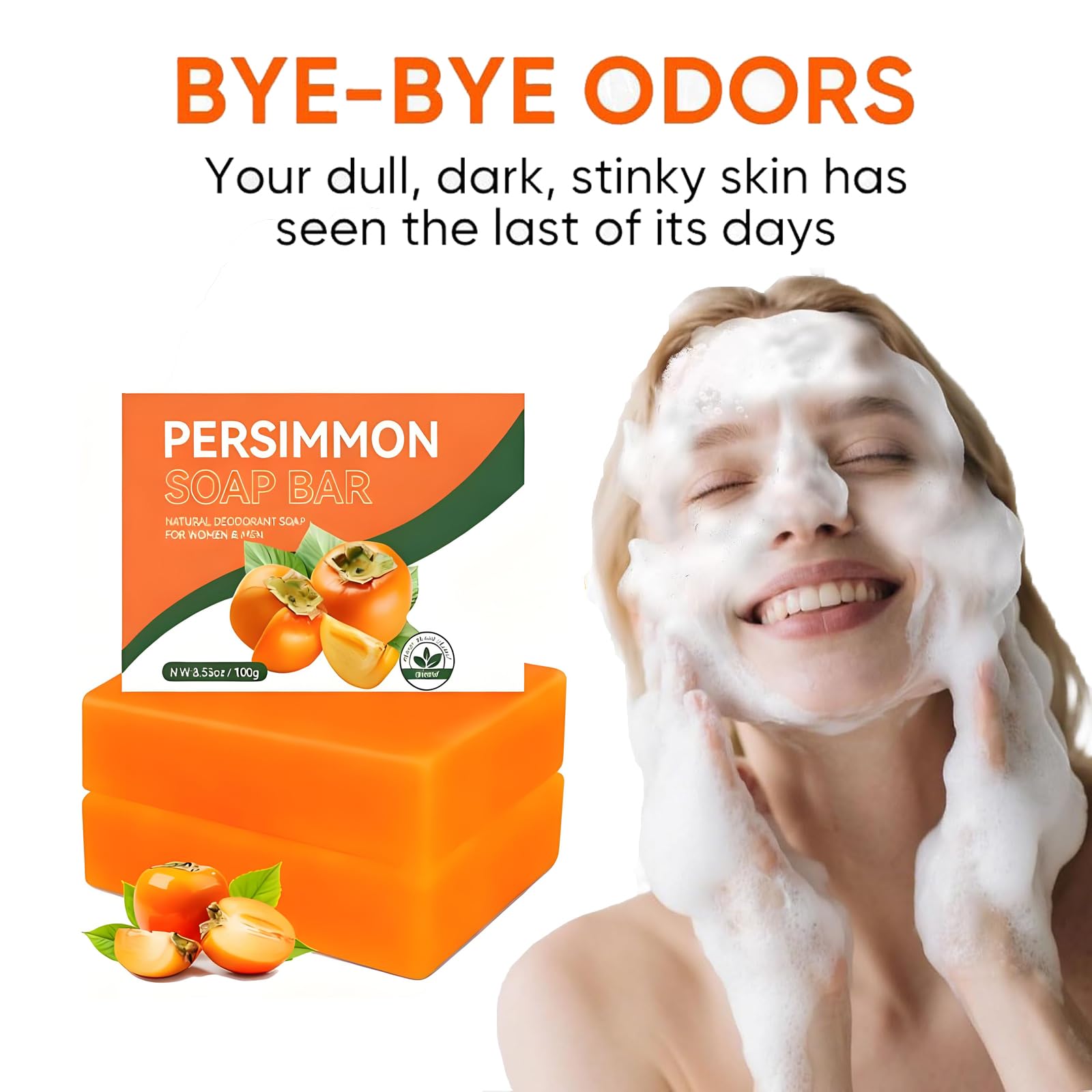 Mousse riche du savon persimmon pour une propreté durable