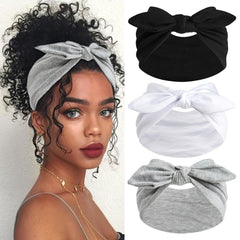 SAWINDA bandeau noir avec noeud devant, style tendance et confort quotidien.